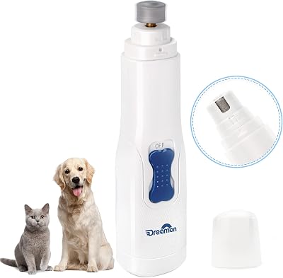 Dreamon Dog Electric Nail File Grinders Low Noise Pet Nail Trimmer