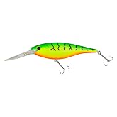 Berkley Flicker Shad Fishing Lure, Firetiger, 5/16 oz, 2 3/4in | 7cm Crankbaits, Size, Profile and Dive Depth Imitates Real Shad, Equipped with Fusion19 Hook