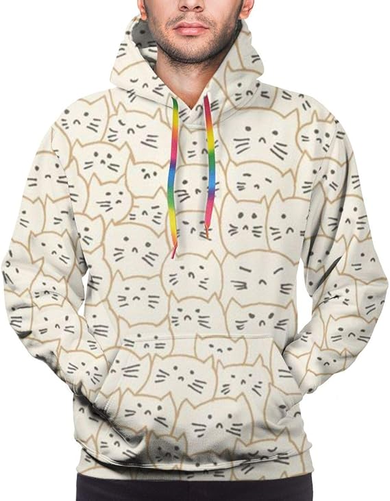 Amazon Co Jp ねこ群れ 長袖 パーカー メンズ ト軽くて通気性 セーター メンズ 面白 秋 春 カジュアル服 服 ファッション小物