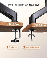 ErGear Dual Monitor Arm Desk Mount 17-32 Inch 10kg VESA 75/100 mm view 7