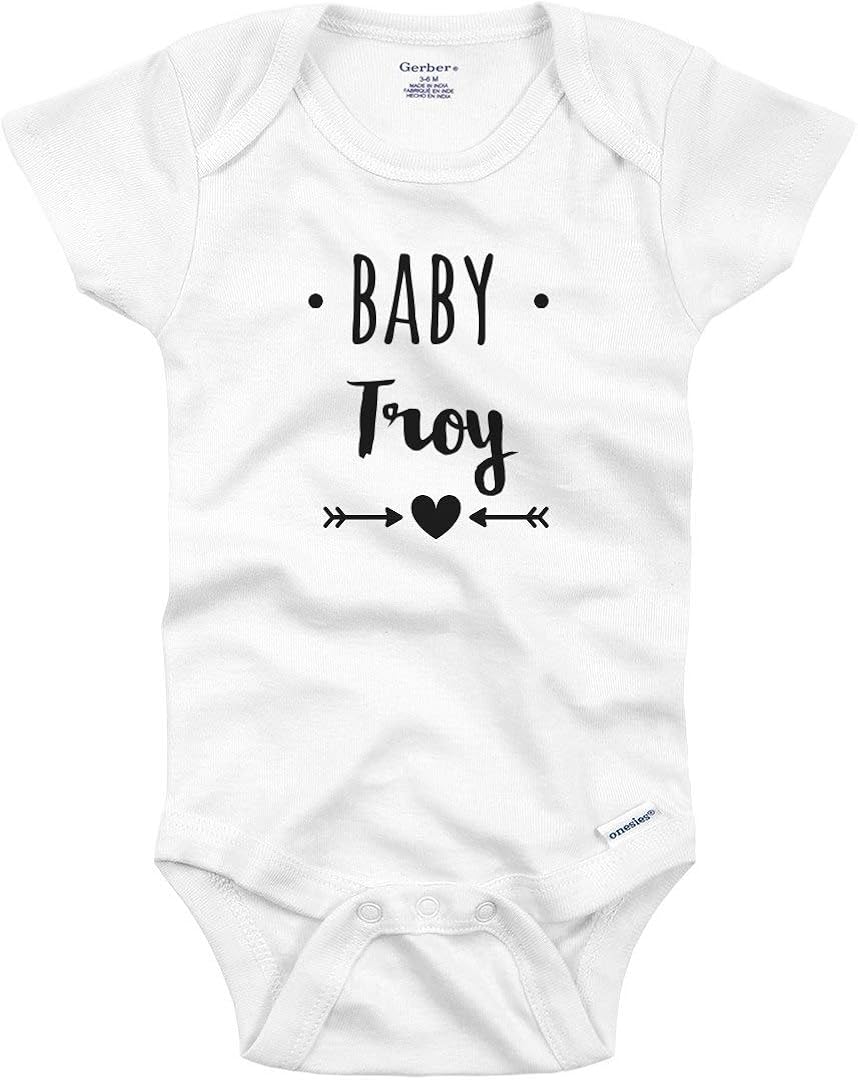 Baby Troy Little Heart Baby Onesie White Clothing