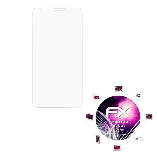 atFolix Glasfolie kompatibel mit DOOGEE Y100 Pro Panzerfolie, 9H Hybrid-Glass FX Schutzpanzer Folie