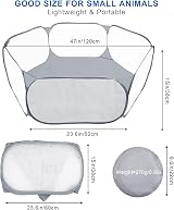 MAIKEHIGH Small Animal Playpen Pop Up Cage Tent 120x38 cm Portable view 3