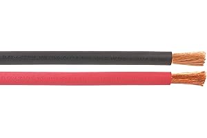 #1 Gauge AWG - Flex-A-Prene® - 100% Copper Welding/Battery Cable - Black & Red - 600 V - Made in USA (50 FEET OF EACH COLOR)