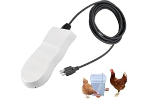comincia Chicken Water Heater,250Watt Thermostatic Control Heated Chicken Waterer Deicer Submergible Cast Aluminum Bird Bath Heater De-icer Mini Size Water De-icer for Livestock, Poultry, Cows, Horses