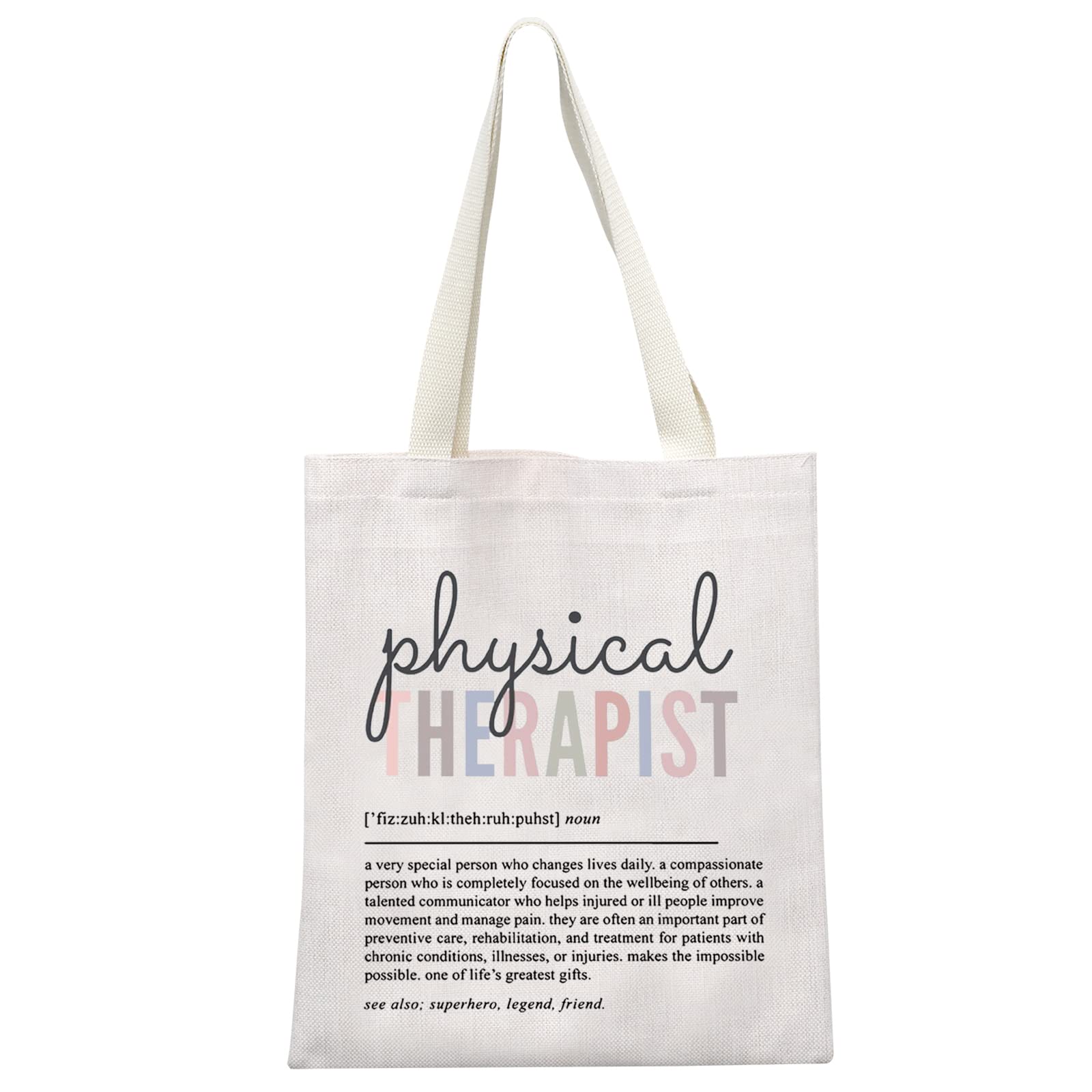 JTOUK PT Gift Physiotherapy Gift Physical Therapist Graduation Gift Physical Therapist Definition Gift Physical Therapy Tote Bag (Physical Therapist Tote EU)