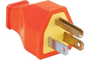 Legrand Pass & Seymour SA399OCC10 Residential Straight Blade Plug 15-Amp 125-volt Two Pole Three Wire, Orange (1 Count)