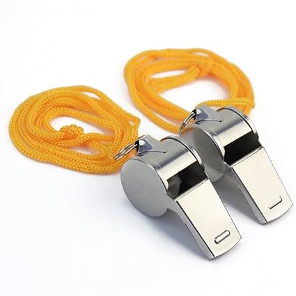 2x Außen Sport Training Rennen Trainer Schiedsrichter Metall Trillerpfeifen Blasen Schlüsselband