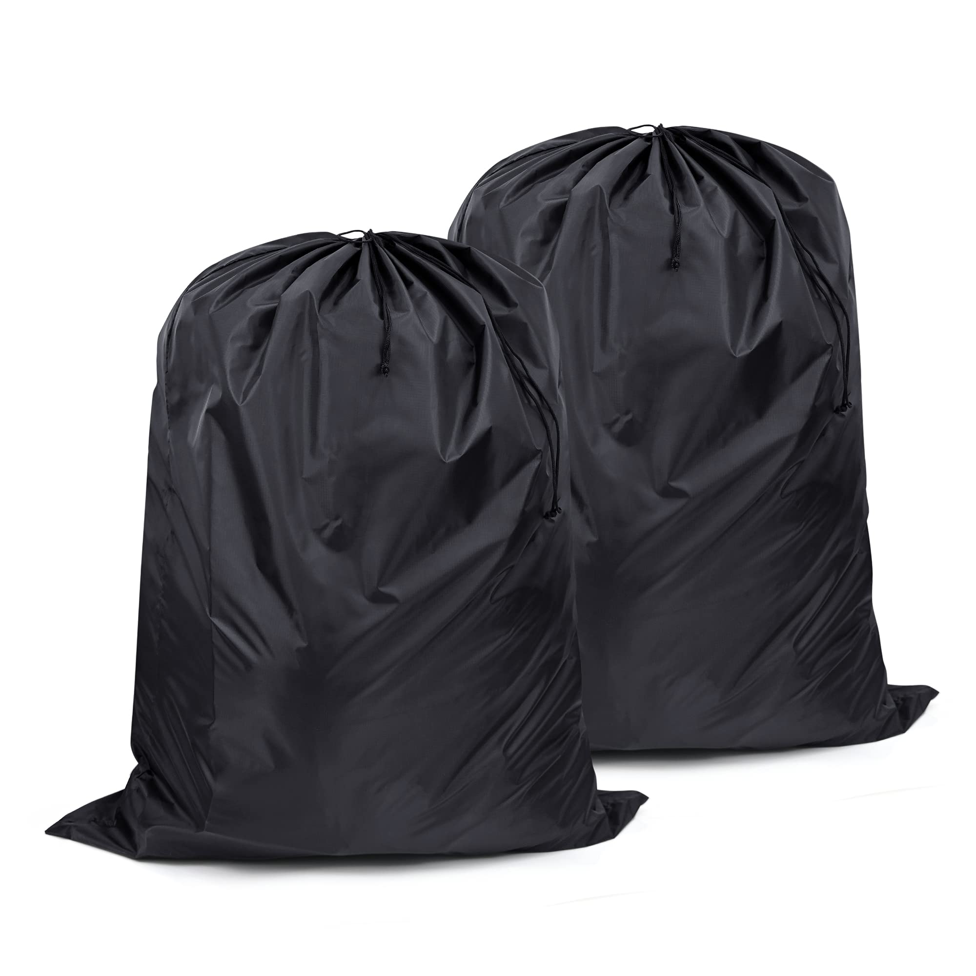 2Pcs Storage Bag, 94 x 120 cm Extra Large Drawstring Clothes Storage Bag, Foldable Oxford Fabric Waterproof Large Capacity Underbed Organizers for Duvet Pillows Quilt Clothes ShoesToy Storage,Black