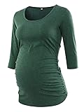 Jezero Women's Maternity T-Shirt Side Ruched 3/4