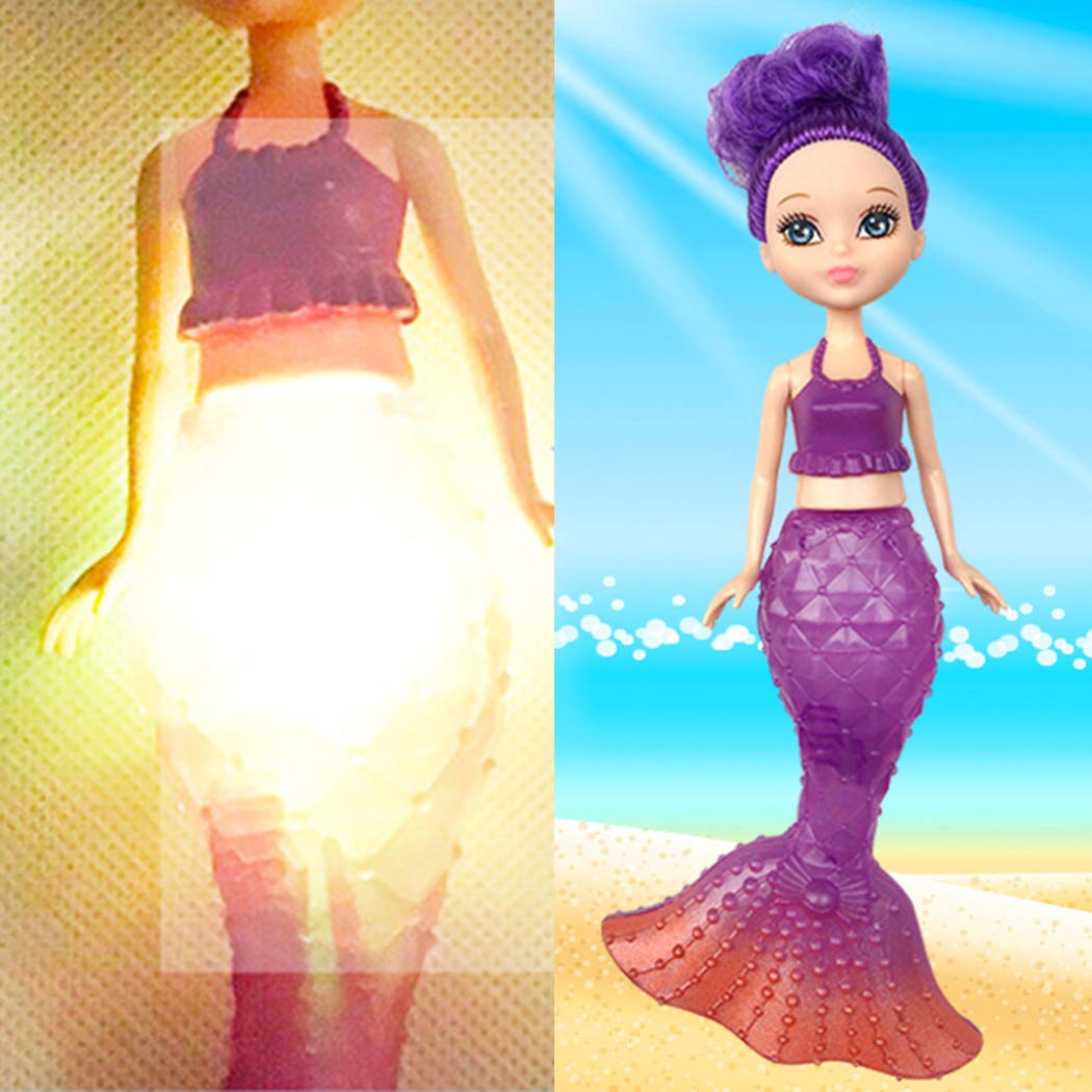 Wwweyi Wekold Flash LED Light Swimming Mermaid Princess Educational Doll Girls Toy Gift Dolls