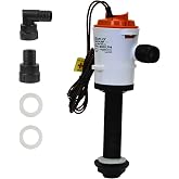 SEAFLO 04 Series 800 GPH Baitwell/Livewell Aerator Pump with Straight Intake, 12V DC, Saltwater/Freshwater, Replaceable Cartridge Motor, &frac34;" NPT Outlet, CE &amp; Rohs Certified &ndash; 4-Year Warranty!