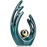 XMGZQ Green Home Decor Accents, Coffee Table Funky Decor Modern Aesthetic Room Decor, Teal Abstract Art Statue Decor Center P