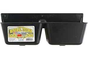 LBH Market Little Giant Mineral Feeder 3.5 Qt with Fasteners for Goats and Horses