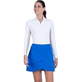 IBCOOL Athleisure Wear Sun Protective UPF 50+ Icefil Cooling Solid Layered Skort 16.5"