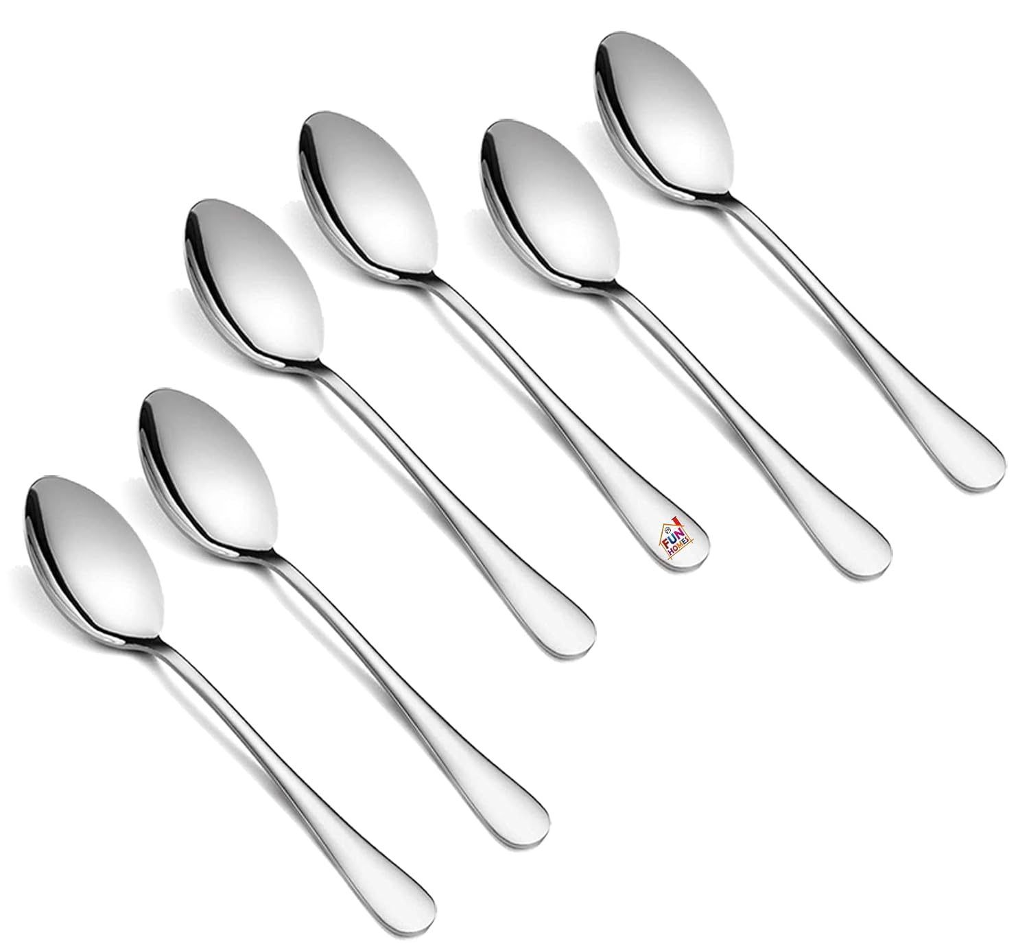 Buy Fun Homes 6 Pieces Stainless Steel Dinner Spoons, ExtraFine