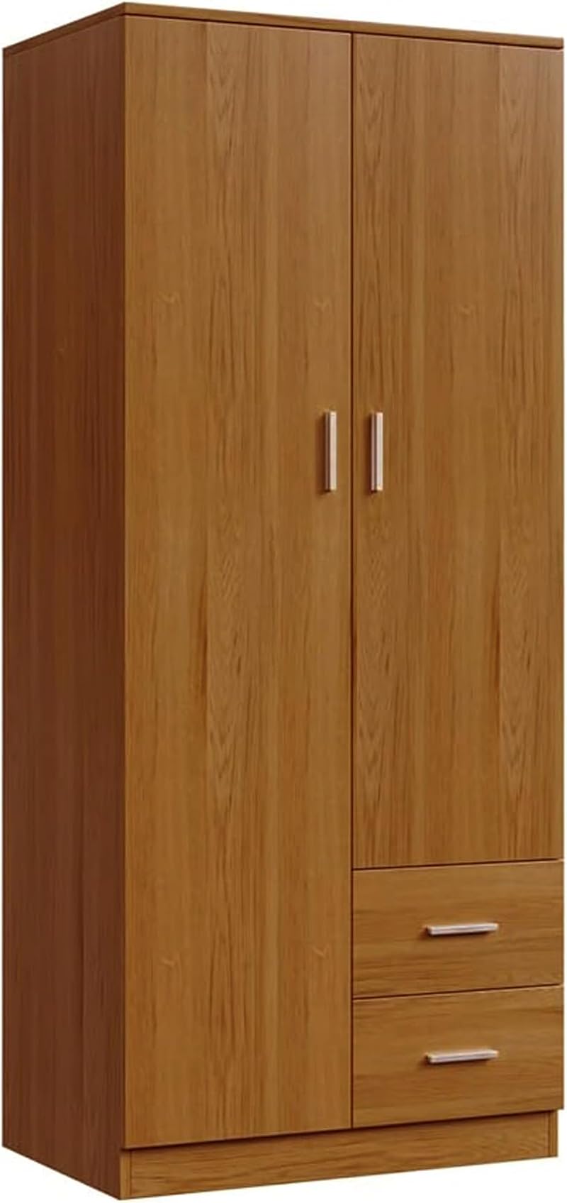 Panana Modern 2 Door 2 Drawer Wardrobe Oak Effect 77x50x180cm