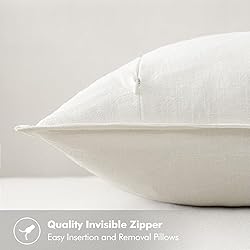 MIULEE Decorative Linen Pillow Covers 20x20 Inch