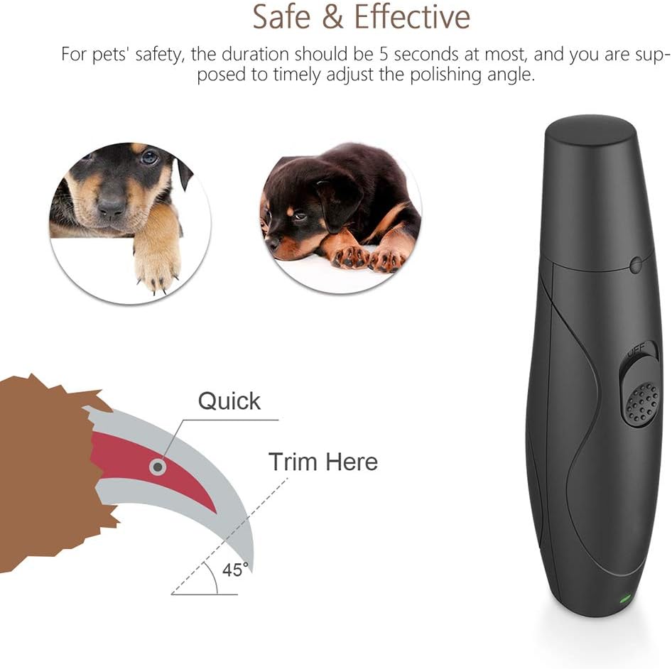 Electric Dog Toe Nail File Grinder Clippers Pet Cat Claw Grooming