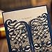 WISHMADE Hosmsua 50PCS 5x7 Inch Navy Blue Wedding Invitations Kit with Envelope Laser Cut Door Flora Invitation for Engagement Bridal Shower Wedding Quinceanera Invite (Navy Blue and Gold)