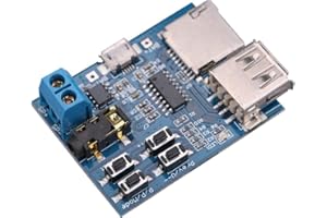 HiLetgo TF Card U Disk Play MP3 Decoder Player Module with Audio Amplifier Audio Decoding Player Module Micro USB 5V Power Su