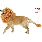 CPPSLEE Halloween Lion Mane Wig Costume - Make Your Dog Lion King - Adjustable Washable Comfortable Fancy Lion Hair Dog Clothes Dress for Halloween