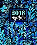 Image de Agenda: 2018 Agenda semainier : 19x23cm : Magnifiques aquarelle de fleurs bleues (Calendriers, agendas, organiseurs & planificateurs) (Volume 4) (Fren