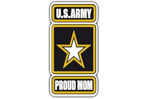Edward & Co Sticker U.S Army Strong Proud Decal United States Military for Car Truck Window Laptop Bumper Dad Mom Son Wife Active 2.5 w x 5.0 h in (Proud Mom)