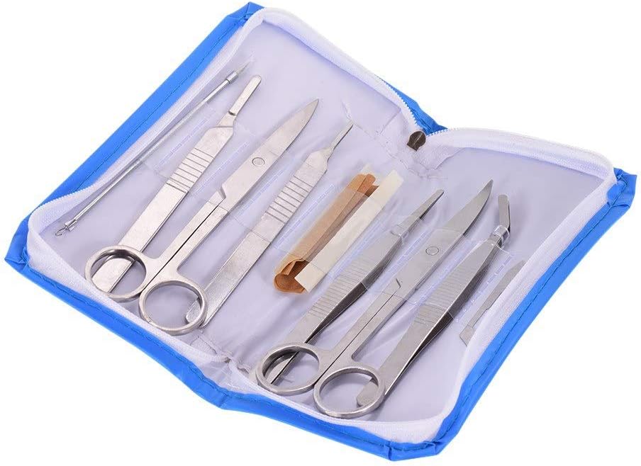 7 Pcs Anatomy Biology Lab Dissection Kit Tools with 2 Scalpel Blades for Specimen Anatomy Best for Students Children Anatomic Experience & Learning