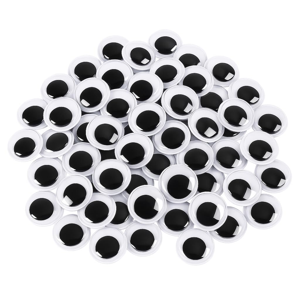 Googly Eyes Self Adhesive 20mm – 100 Stick On Googly Eyes for Crafting, Kids Craft Projects & DIY | Sticky Wiggly Wobbly Stickers, Scrapbooking, Art & Decorations