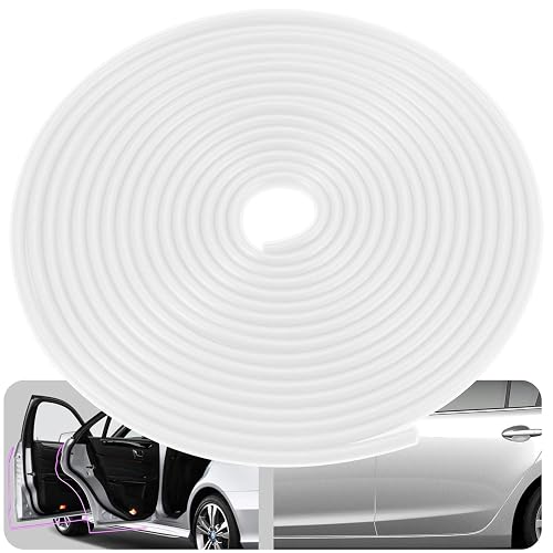 thumbnail image 2 of 16ft Car Door Edge Trim Molding – Black Rubber & Stainless Steel Seal Protector, No Glue Needed 2 of 5