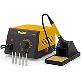 Bakon BK968 Soldering Station, 90W Soldering Station kit with 5 Soldering Iron Tip,Integrated Ceramic Heating Core, Temperatu
