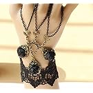 Gothic Black Lace Vampire Slave Bracelet