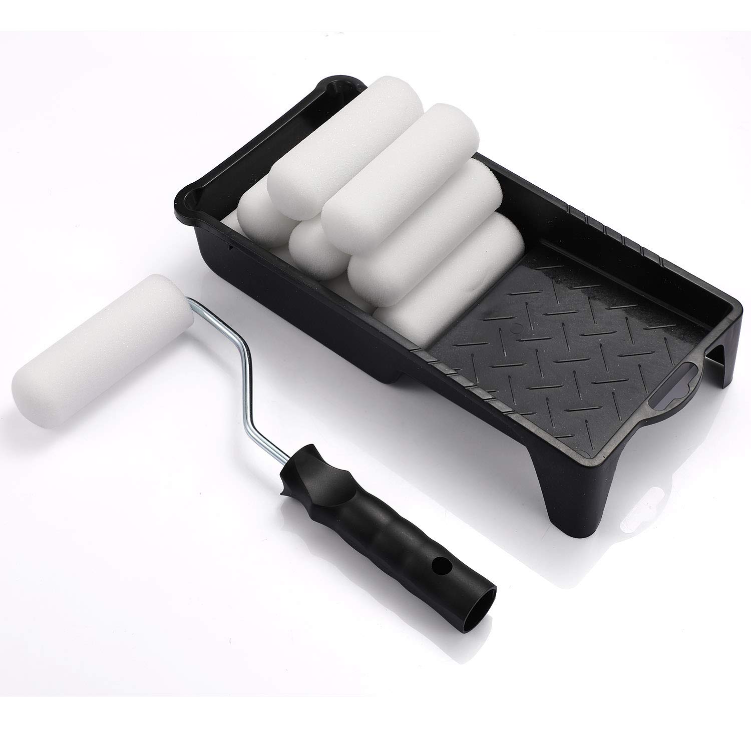 Foam Paint Roller, Roller Frame with 4-Inch Mini