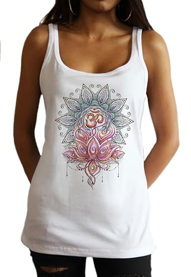 Maillot Top Aztec Fleur Lotus Om Méditation Croquis Effet