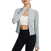 baleaf Women's UPF 50+ Sun Shirts Protection SPF Crop Jacket UV Protection Long Sleeve Full Zip Clothing Lightweight