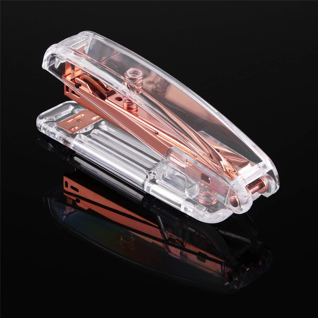 ALSISK Desk Accessory Kit, Acrylic Stapler Set, Tape Dispenser, Staple Remover with 1000pcs 26/6 Staples -Rose Gold : Office Products