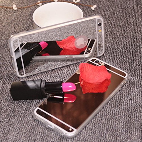 YMCCOOL for iPhone 6 Mirror Case, iPhone 6S Mirror case, Luxury Mirror Back Shock-Absorption TPU Bumper Anti-Scratch Bright Reflection Protective Case for iPhone 6S /iPhone 6 4.7inch (Silver)