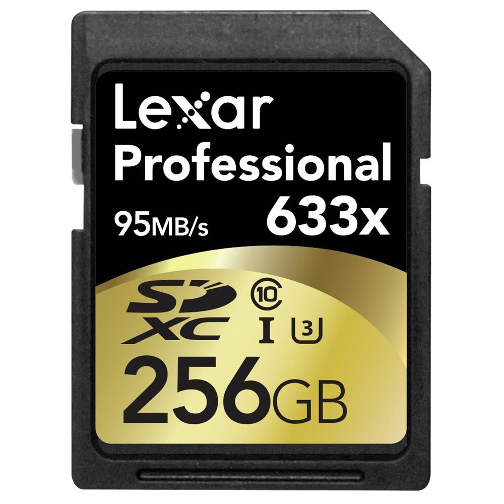 Lexar Professional 633x SD Card 256GB, SDXC UHS-I Card, Up To 95MB/s Read, for Mid-Range DSLR, HD Camcorder, 3D Cameras, LSD256CBEU633 (Product Label May Vary)