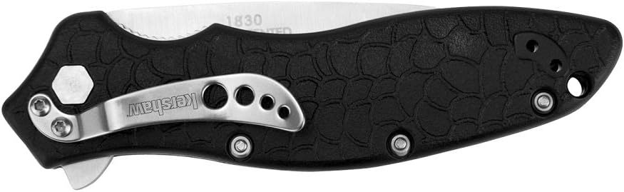 Kershaw Oso Sweet (1830) Folding Pocketknife with Satin-Finished 3.1-Inch 8Cr13MoV Stainless Steel Blade, Glass-Filled Nylon Handle, SpeedSafe Assisted Open, Liner Lock, Reversible Pocketclip; 3.2 OZ. , Black: Sports & Outdoors