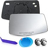 Passenger Side Mirror Glass Compatible with Silverado, Sierra 2019-2026 | Compatible with Silverado 1500 2019-2026, 2500HD, 3500HD 2020-2026, Sierra 1500 2019-2026, 2500HD, 3500HD 2020-2026, Heated