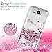 LeYi LG K20 V Case,LG Harmony/LG K20 Plus/LG Grace LTE/LG LV5 Case with Tempered Glass Screen Protector,Liquid Glitter Sparkle Girl Women Cute Clear TPU Protective Case for LG K10 2017 ZX Rose Gold