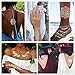 7Color Temporary Tattoo India Henna Kit Tattoo Paste Cone Body Art Painting Drawing with Free 104 pcs Tattoo Templates, 1 x Applicator Bottle and 4 x Plastic Nozzle by YLIANG