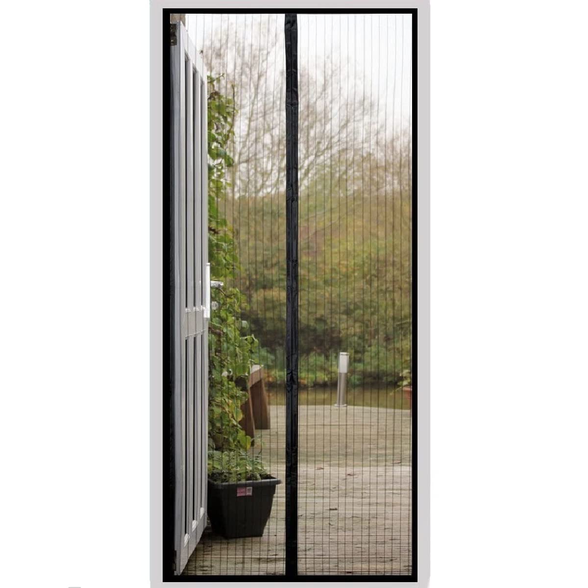 Magnetic Screen Door,Mesh Curtain Magnetic Fly Screen Door,Magnetic Top-to-Bottom Seal Snaps Shuts Automatically,Easy to Install for Kitchen Bedroom (80x200CM)
