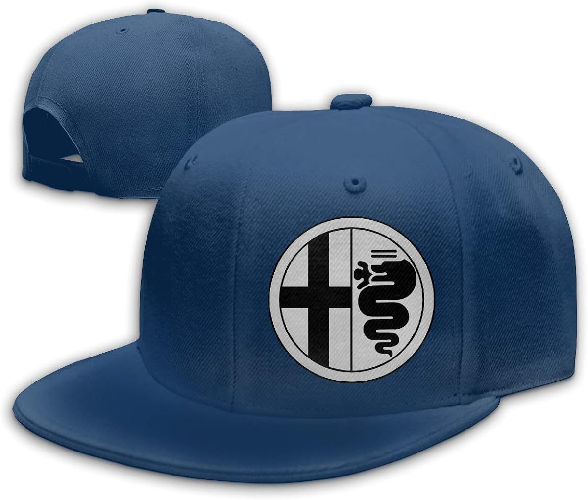 ZaHome Men Alfa Romeo Black Cotton Baseball Snapback Hats Adjustable Six Panel Hat