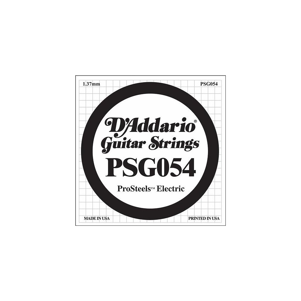 D'Addario PSG054 0.054 ProSteels Single String for Electric Guitar