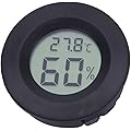 Refaxi Digital Cigar Humidor Hygrometer Thermometer Round Black Face NEW