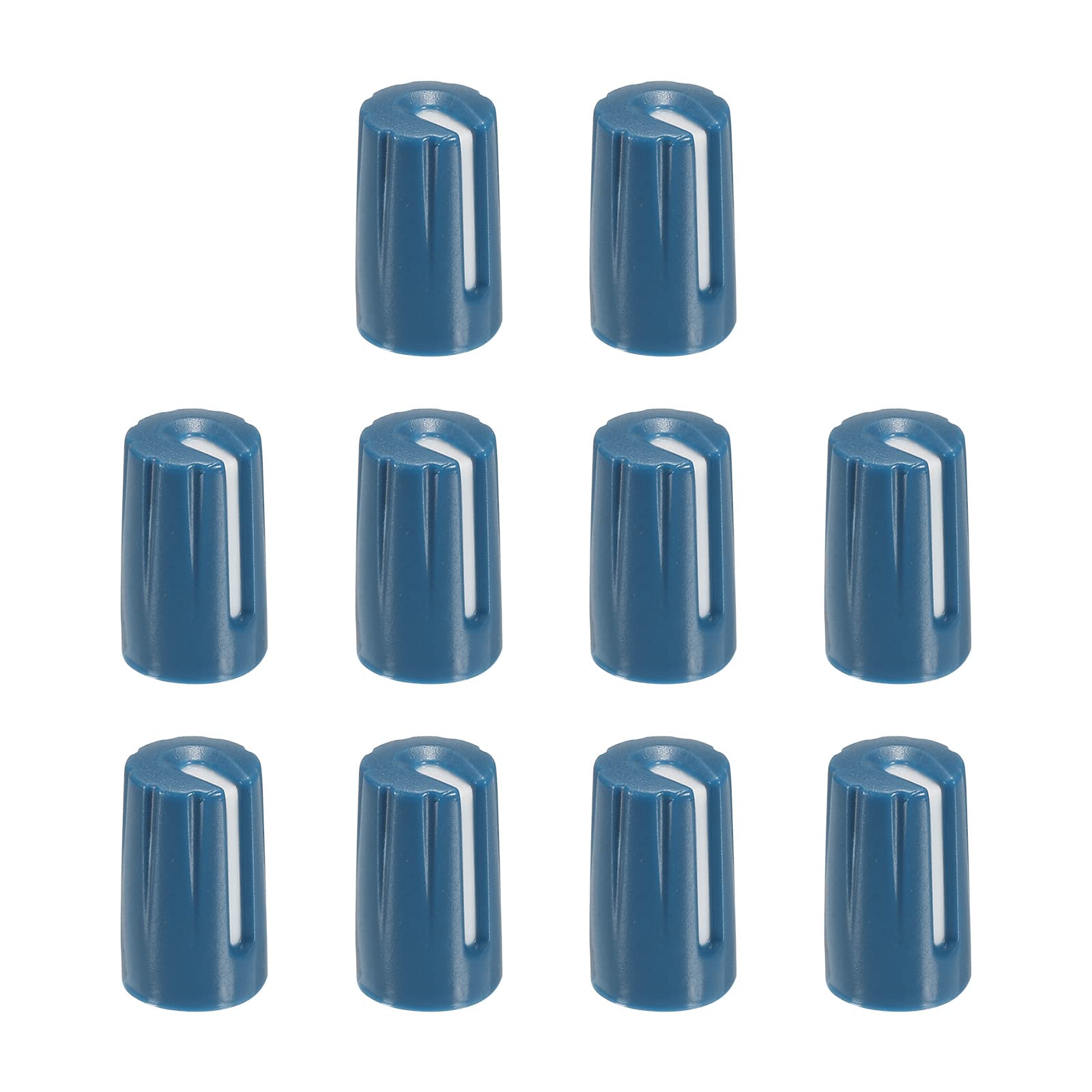Photo 1 of MECCANIXITY Potentiometer Control Knob ABS Guitar Knob for 6mm D Type Shaft Electric Guitar Power Amplifiers,Stereos,Bass Volume Tone 270 Degrees Rotary Knob Dark Blue White 20PCS