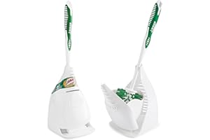 Libman Designer Bowl Brush and Caddy - 2 Pack - Toilet Brush and Holder Set, Non-Scratch, Bathroom Brush, Hygenic Caddy with Drying Slits