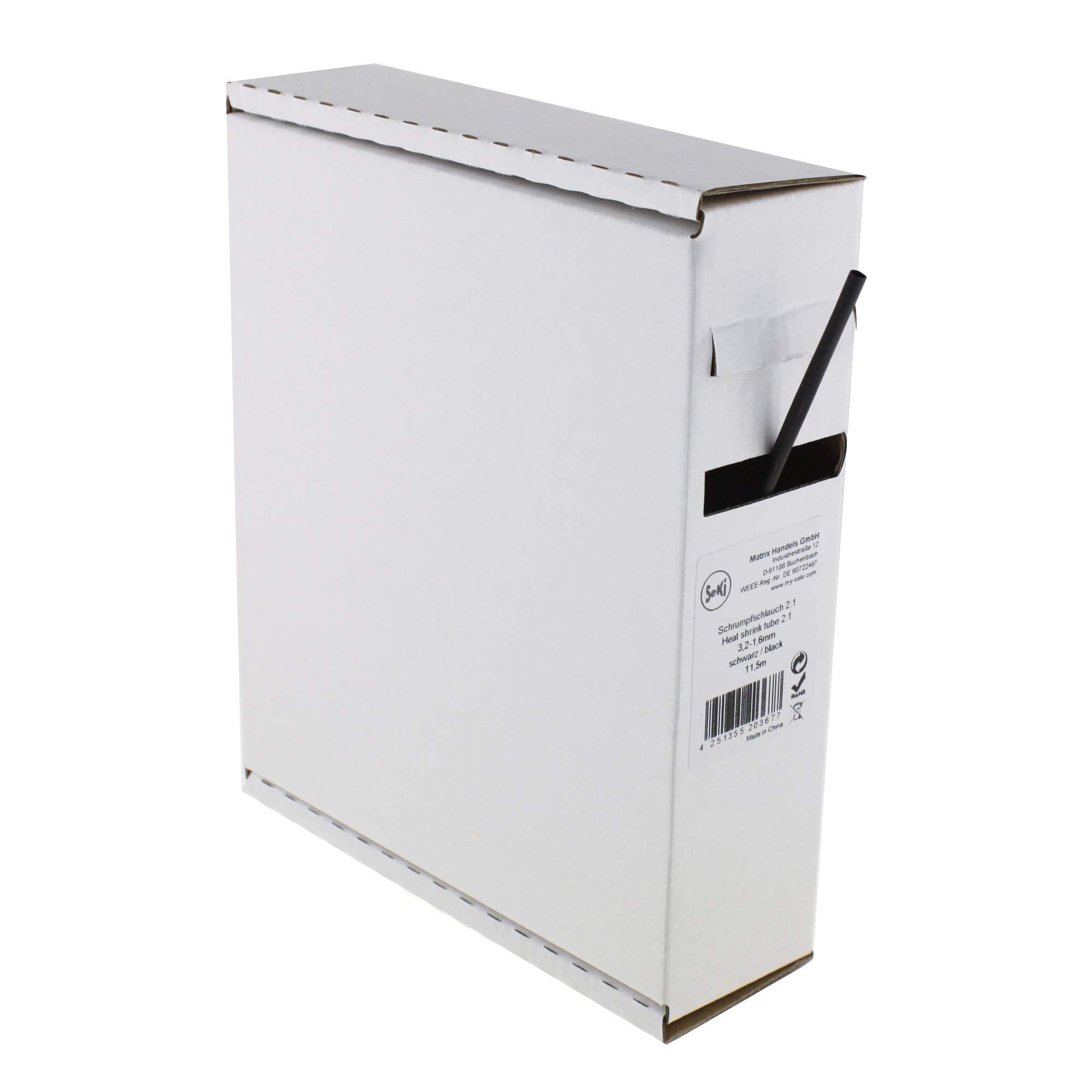 Heat Shrink Tubing Transparent 2:1 12.7-6.4 mm 6 Metres Dispenser Box